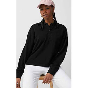 EUC - Pique organic cotton loose polo by Simons